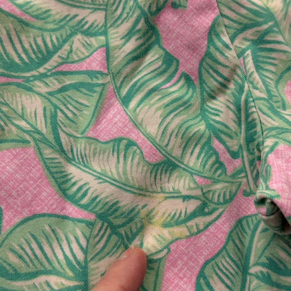 Vineyard Vines Breaker Short Mens 34 Pink Green Palm Leaf Chino Shorts READ - Picture 4 of 15